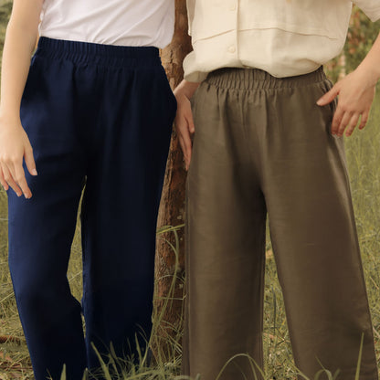 NAVY BLUE LINEN PANT