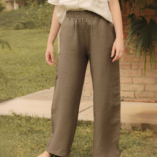 MILITARY LINEN PANT