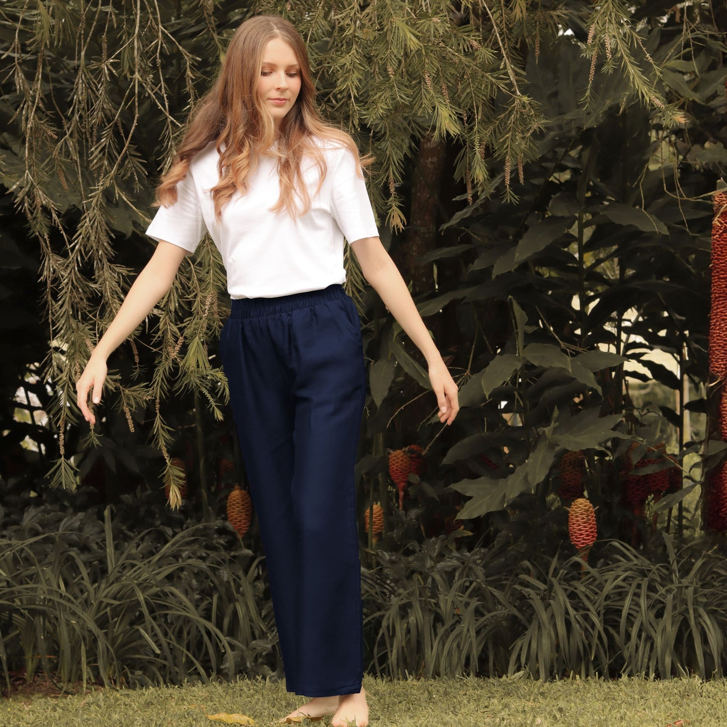 NAVY BLUE LINEN PANT